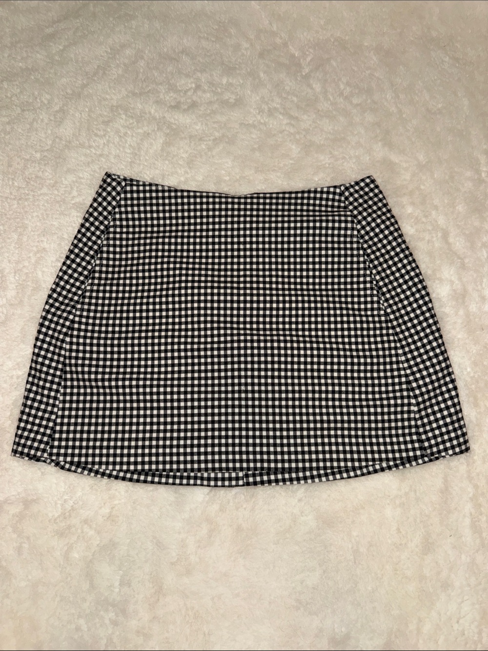 Urban Outfitters Black and White Gingham Mini Skirt